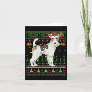 Womens Fox Terrier Dog Ugly Christmas Sweaters Hol Card