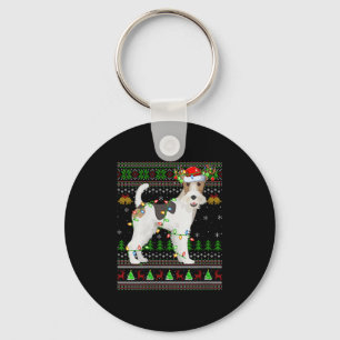 Womens Fox Terrier Dog Ugly Christmas Sweaters Hol Key Ring