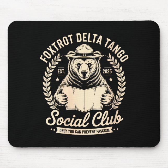 Womens Foxtrot Delta Tango Social Club Only You Ca Mouse Mat (Front)
