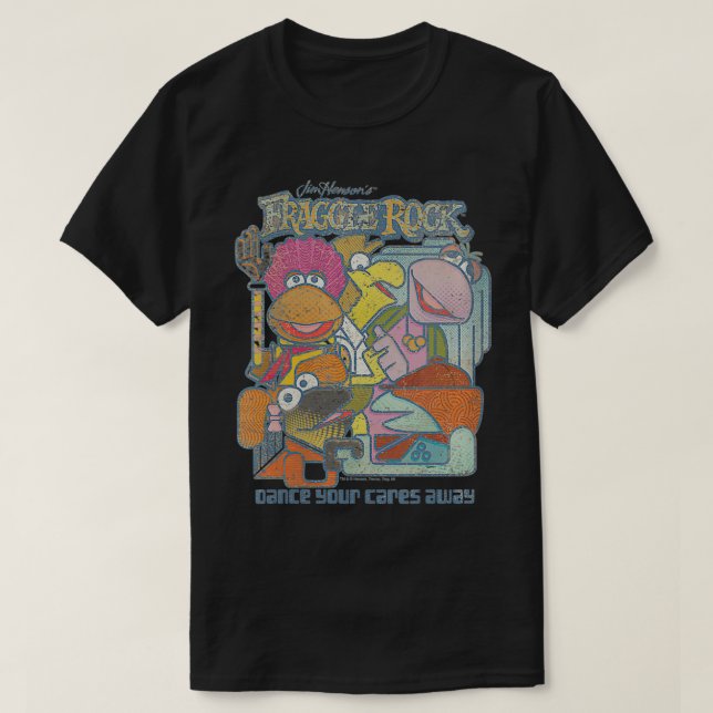 Womens Fraggle Rock Fraggle Abstract VNeck  T-Shirt (Design Front)