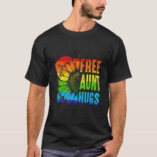 Womens Free Aunt Hugs Gay Pride Lgbt-Q Month T-Shirt