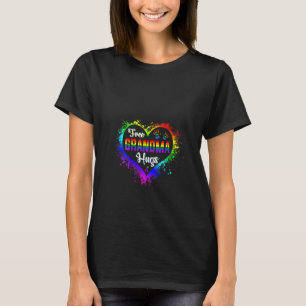 Womens Free Grandma Hugs Lbgt Heart Rainbow Gay Pr T-Shirt