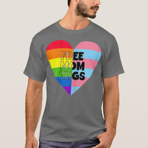 Womens Free Mom Hugs Ally LGBT Pride Month T-Shirt