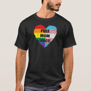 Womens Free Mom Hugs Gay Pride Transgender Rainbow T-Shirt