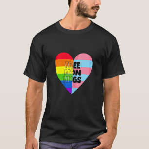 Womens Free Mum Hugs Ally Lgbt Pride Month T-Shirt