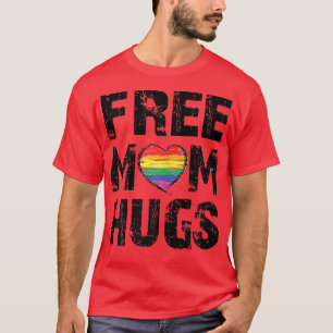 Womens Free Mum Hugs Cute LGBT Pride Gay Gifts T-Shirt