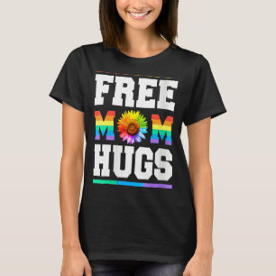 Womens Free Mum Hugs Pride Lgbt   V Neck T-Shirt