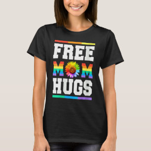 Womens Free Mum Hugs Pride Lgbt   V Neck T-Shirt