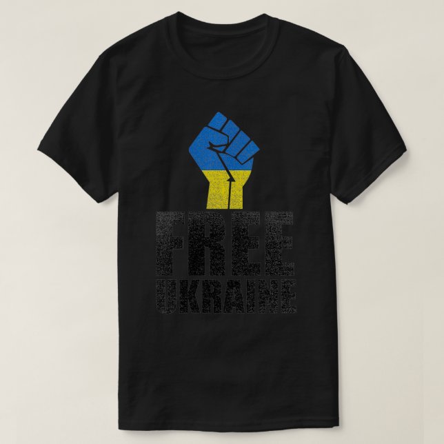 Womens Free Ukraine Stand with Ukraine Ukrainian   T-Shirt (Design Front)
