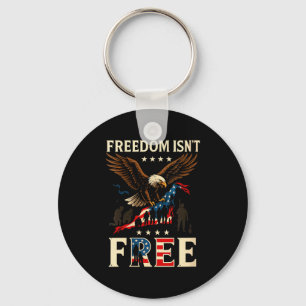 Womens freedom isn’t patriotic eagle usa veteran key ring
