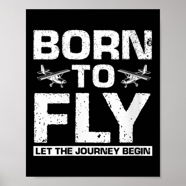 Womens Fuelled By Flight Let The Journey Begin Quo Poster (Front)