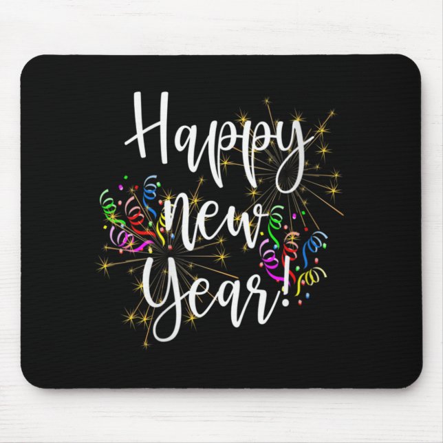 Womens Fun Happy New Year Day Eve Party Fireworks  Mouse Mat (Front)