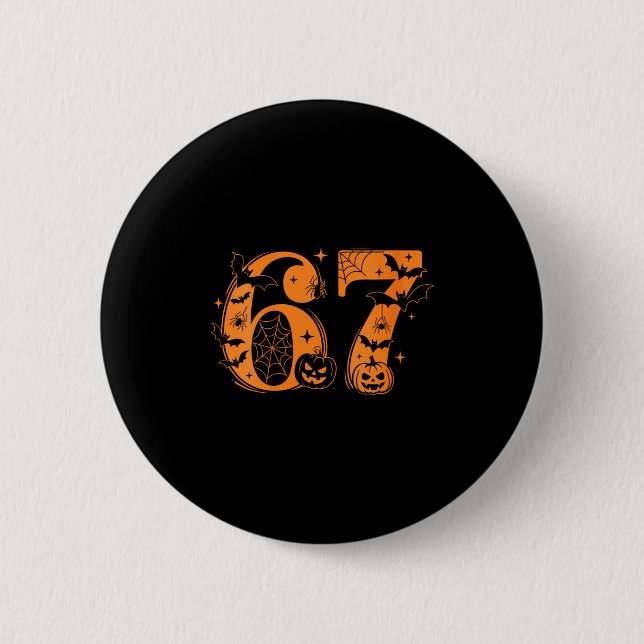 Womens Fun Six Seven 6 7 Meme Design Couples Hallo Cm Round Badge (Front)