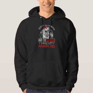 Womens Fun Women Retro Auntiesaurus Dinosaur Rex M Hoodie