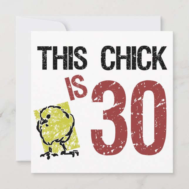 Women's Funny 30th Birthday Card (Front)