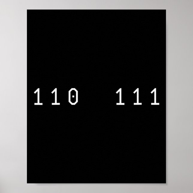 Womens Funny 67 Meme Binary Code Computer Science  Poster (Front)