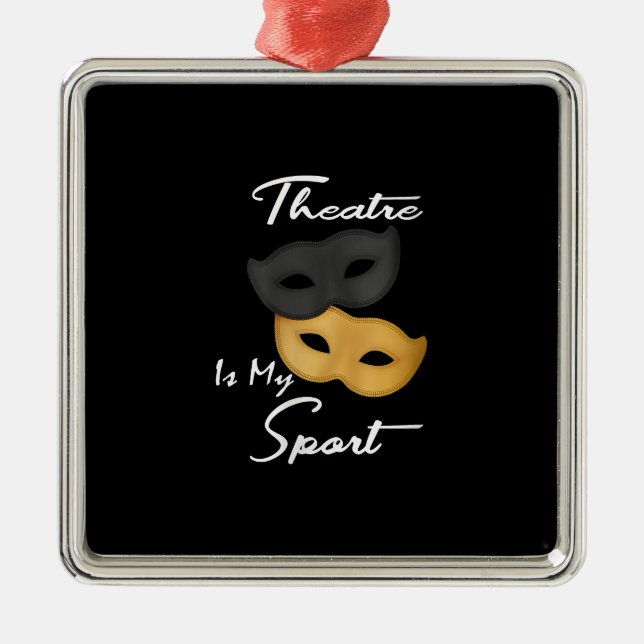 Women's Funny Actor Actress Theatre Masks Gift Metal Tree Decoration (Front)