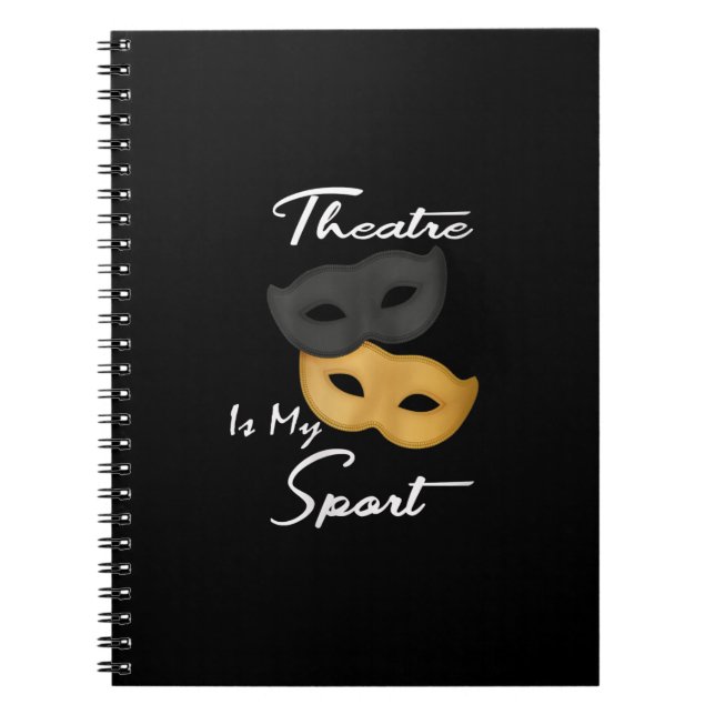 Women's Funny Actor Actress Theatre Masks Gift Notebook (Front)
