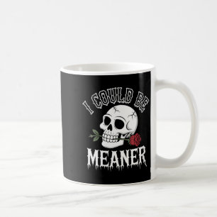 Womens Funny Adult Humour Quote Skull With Rose - Coffee Mug