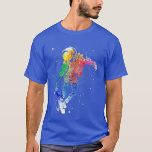 Womens Funny Astronaut Skateboard Colourful For Me T-Shirt