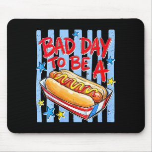 Women's funny bad day to be a hotdog 4th of july mouse mat