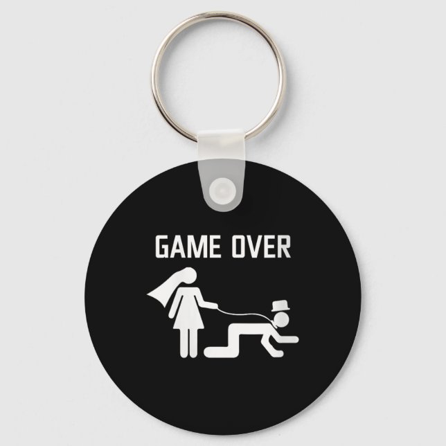 Womens Funny Bride Groom Wedding Bachelor Bachelor Key Ring (Front)
