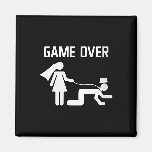 Womens Funny Bride Groom Wedding Bachelor Bachelor Magnet (Front)