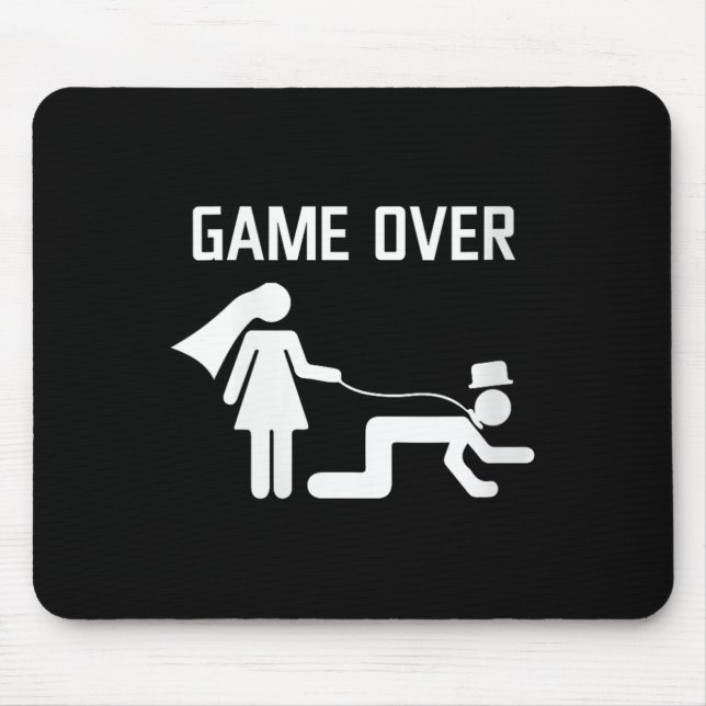 Womens Funny Bride Groom Wedding Bachelor Bachelor Mouse Mat (Front)