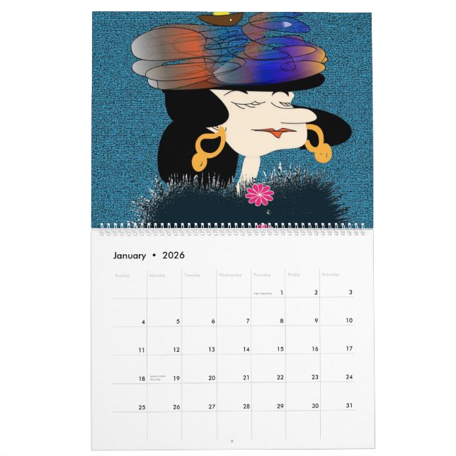 Women's funny calendar (Jan 2026)