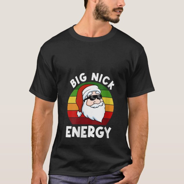 Womens Funny Christmas Shirt Santa Shirt Big Nick  (Front)