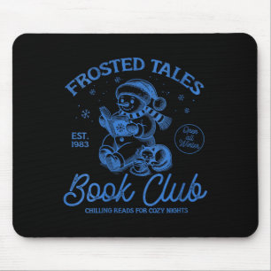 Womens Funny Christmas Snowman Frosted Tales Book  Mouse Mat
