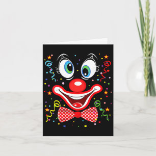 Women's funny clown costumes for children carnival card