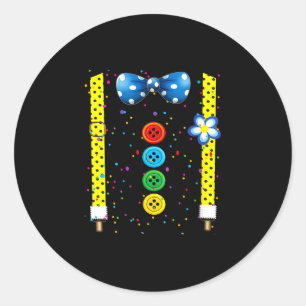 Women's funny clown costumes for children carnival classic round sticker