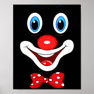 Women's funny clown costumes for children carnival poster