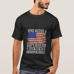 Womens Funny Criminal Investigator Superhero Vinta T-Shirt