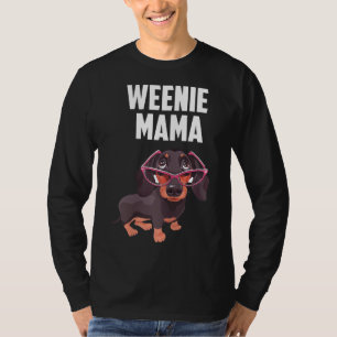 Womens Funny Cute Dachshund Mum Mama Weiner Dog T-Shirt