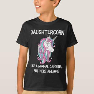 Womens Funny Daughtercorn Unicorn Costume Daughter T-Shirt
