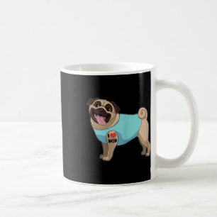 Womens Funny Dog Pug I Love Mum Tattoo Gift Tee Coffee Mug