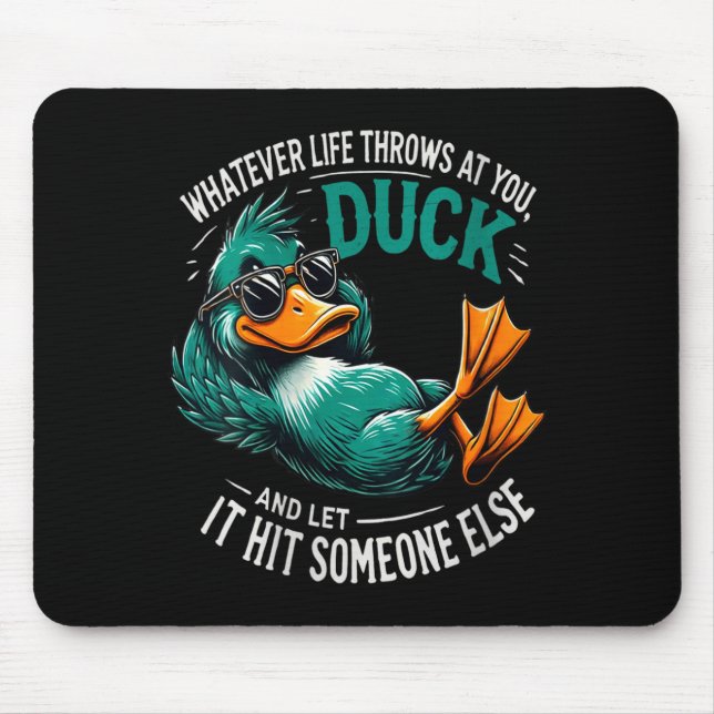 Womens Funny Duck Graphic Tees Men Women Teens Fun Mouse Mat (Front)