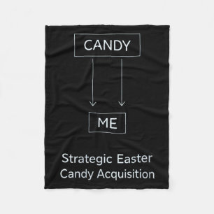 Womens Funny Easter Candy Quote Sarcastic Adult Fleece Blanket