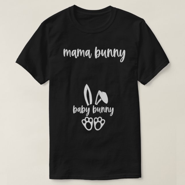 Womens Funny Easter Pregnancy Announcement Mama Bu T-Shirt (Design Front)