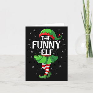 Womens Funny Elf Christmas Girls Women Elf Squad X Card