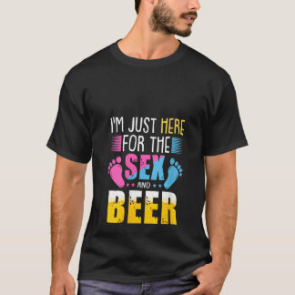 Womens Funny Family Gender Reveal Beer Drinking Da T-Shirt