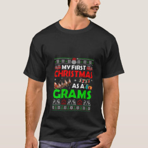 Womens Funny Family My 1st Christmas As A Grams Ug T-Shirt