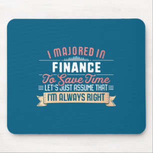 Womens funny finance major studen mouse mat