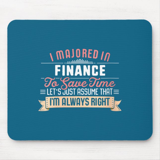 Womens funny finance major studen  mouse mat (Front)