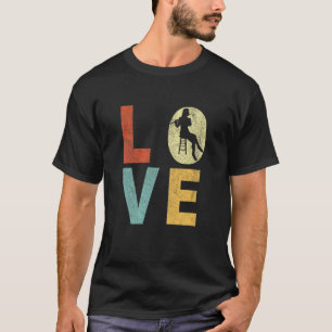 Womens Funny Flute Player Flute Love Flutist Retro T-Shirt