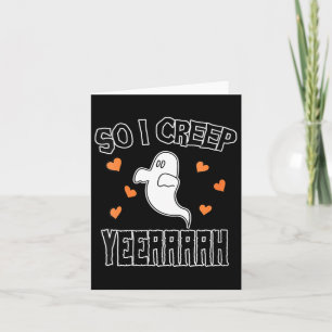 Womens Funny Ghost Halloween Sarcastic Spooky Art Card