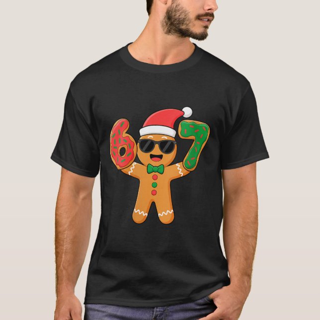 Womens Funny Gingerbread Six Seven 67 Ice Cream Dr T-Shirt (Front)
