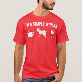 Womens Funny Goat Farmer Animal Simple Woman T-Shi T-Shirt